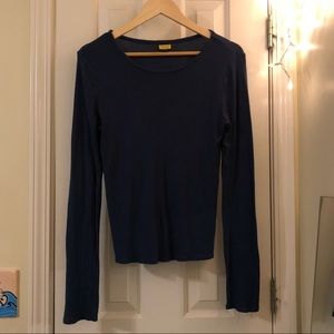 Navy blue cotton long sleeve